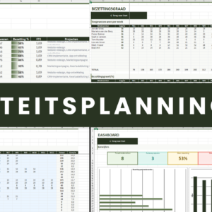 Capaciteitsplanning Excel - professionele teamplanning en bezettingsgraad