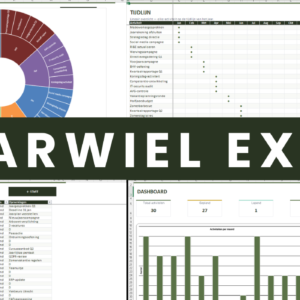 Jaarwiel Excel sjabloon met sunburst diagram en dashboard
