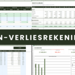 Winst-en-verliesrekening Excel