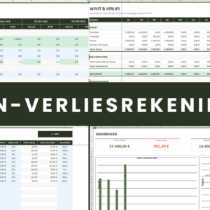 Winst-en-verliesrekening Excel overzicht