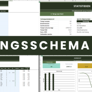 Trainingsschema Excel - compleet overzicht