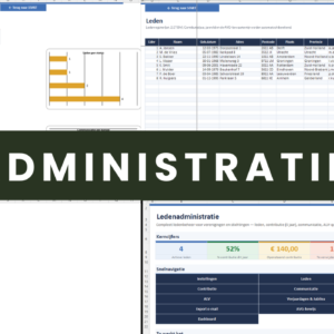 Ledenadministratie Excel compleet AVG-proof ledenbeheer voor verenigingen