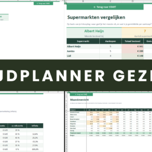 Maaltijdplanner Gezin Excel – weekmenu, boodschappenlijst, supermarktvergelijking en Nibud-referentie