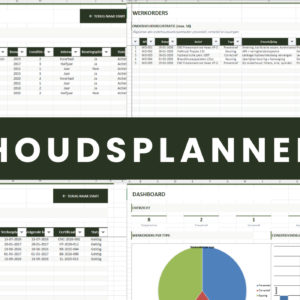 Onderhoudsplanner Excel